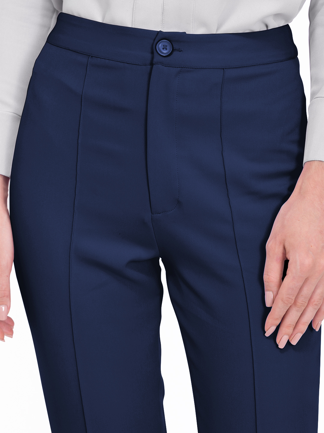 Formal Straight Pants Navy Blue -4